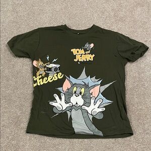 South Pole Adult Sized Dark Green Tom & Jerry T-Shirt